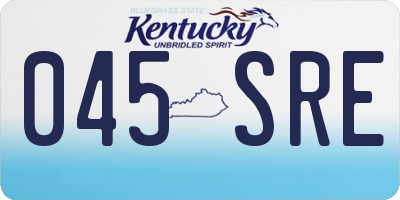 KY license plate 045SRE