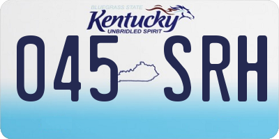 KY license plate 045SRH
