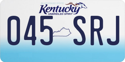 KY license plate 045SRJ
