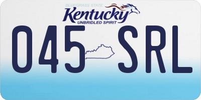 KY license plate 045SRL