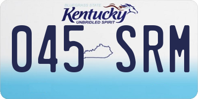 KY license plate 045SRM