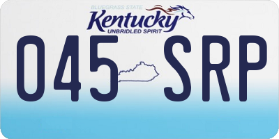 KY license plate 045SRP