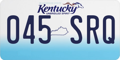 KY license plate 045SRQ