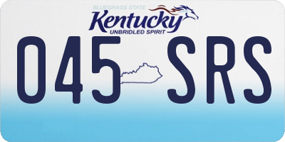 KY license plate 045SRS