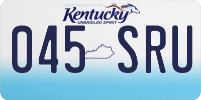 KY license plate 045SRU