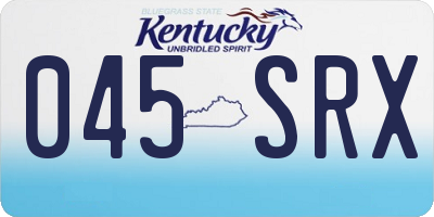 KY license plate 045SRX