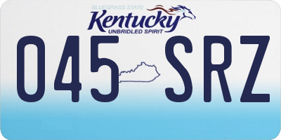 KY license plate 045SRZ