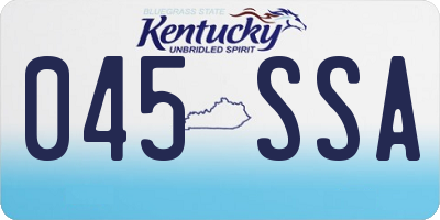 KY license plate 045SSA