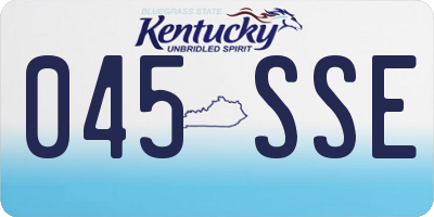 KY license plate 045SSE