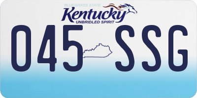 KY license plate 045SSG