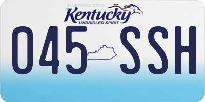 KY license plate 045SSH