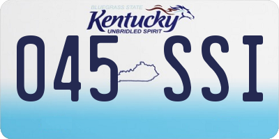 KY license plate 045SSI