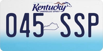 KY license plate 045SSP
