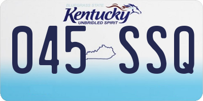 KY license plate 045SSQ