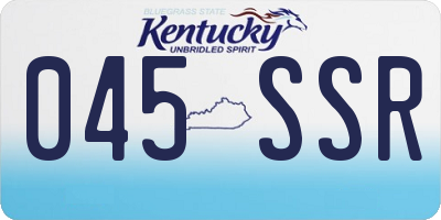 KY license plate 045SSR