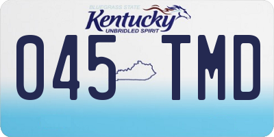 KY license plate 045TMD
