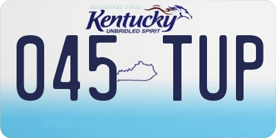 KY license plate 045TUP