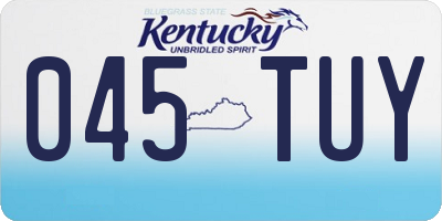 KY license plate 045TUY