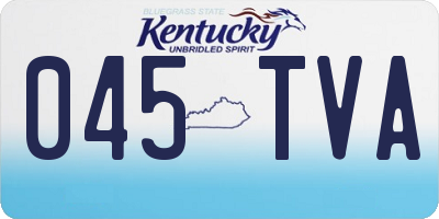 KY license plate 045TVA
