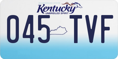KY license plate 045TVF