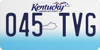 KY license plate 045TVG