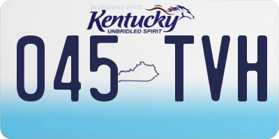 KY license plate 045TVH
