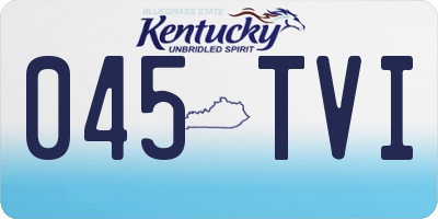 KY license plate 045TVI