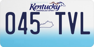 KY license plate 045TVL