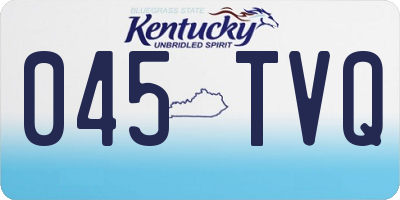 KY license plate 045TVQ