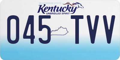 KY license plate 045TVV