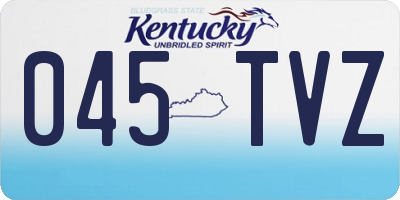 KY license plate 045TVZ