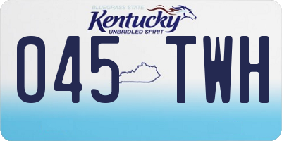 KY license plate 045TWH