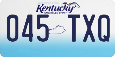 KY license plate 045TXQ