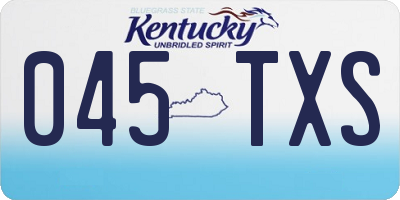 KY license plate 045TXS