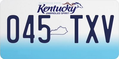 KY license plate 045TXV
