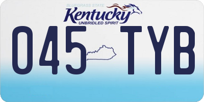 KY license plate 045TYB
