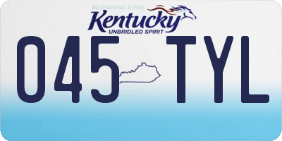 KY license plate 045TYL