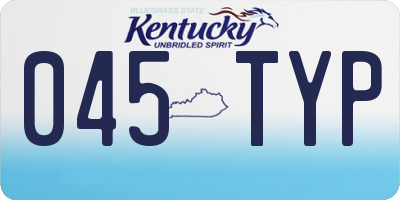 KY license plate 045TYP