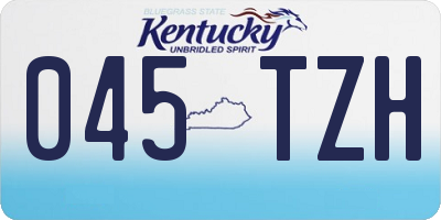 KY license plate 045TZH