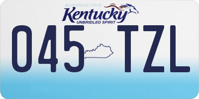 KY license plate 045TZL