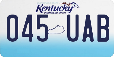 KY license plate 045UAB