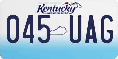 KY license plate 045UAG