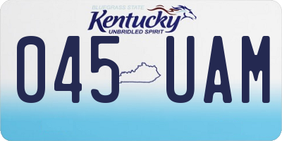 KY license plate 045UAM
