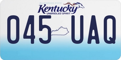 KY license plate 045UAQ