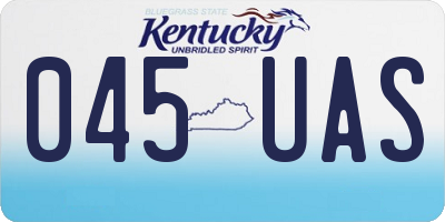 KY license plate 045UAS