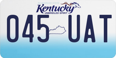 KY license plate 045UAT