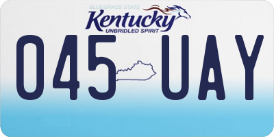 KY license plate 045UAY