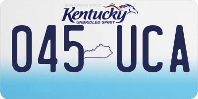 KY license plate 045UCA