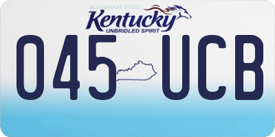 KY license plate 045UCB