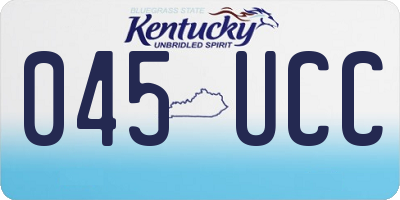 KY license plate 045UCC
